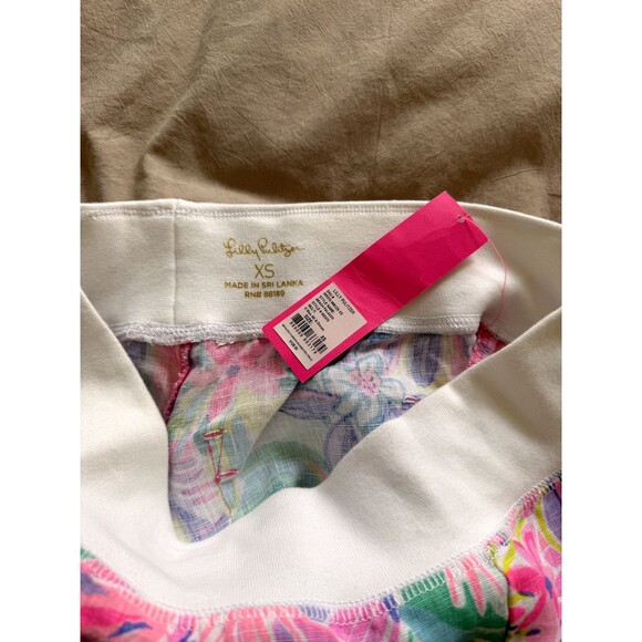 NWT Lilly Pulitzer Womens XS Beach Palazzo Pants Pink It Was All A Dream Linen - Picture 2 of 8